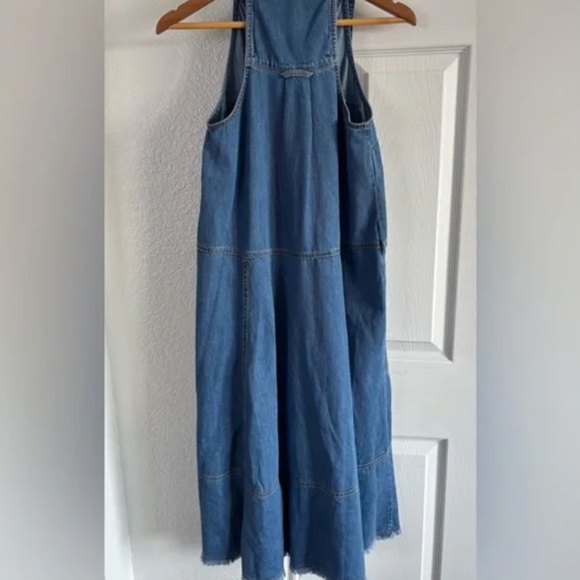 Anthropologie Pilcro Sleeveless denim Halter Swing Midi Dress, NWOT, XL - Picture 6 of 10